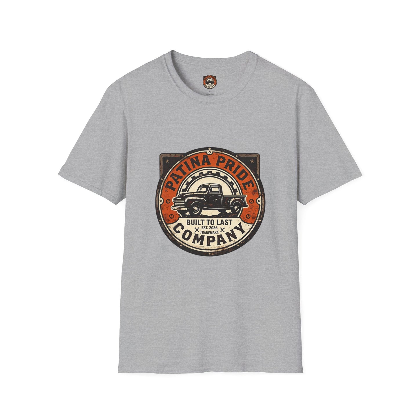 Patina Pride Vintage Truck T-Shirt — "Built to Last" Retro Auto Graphic Tee