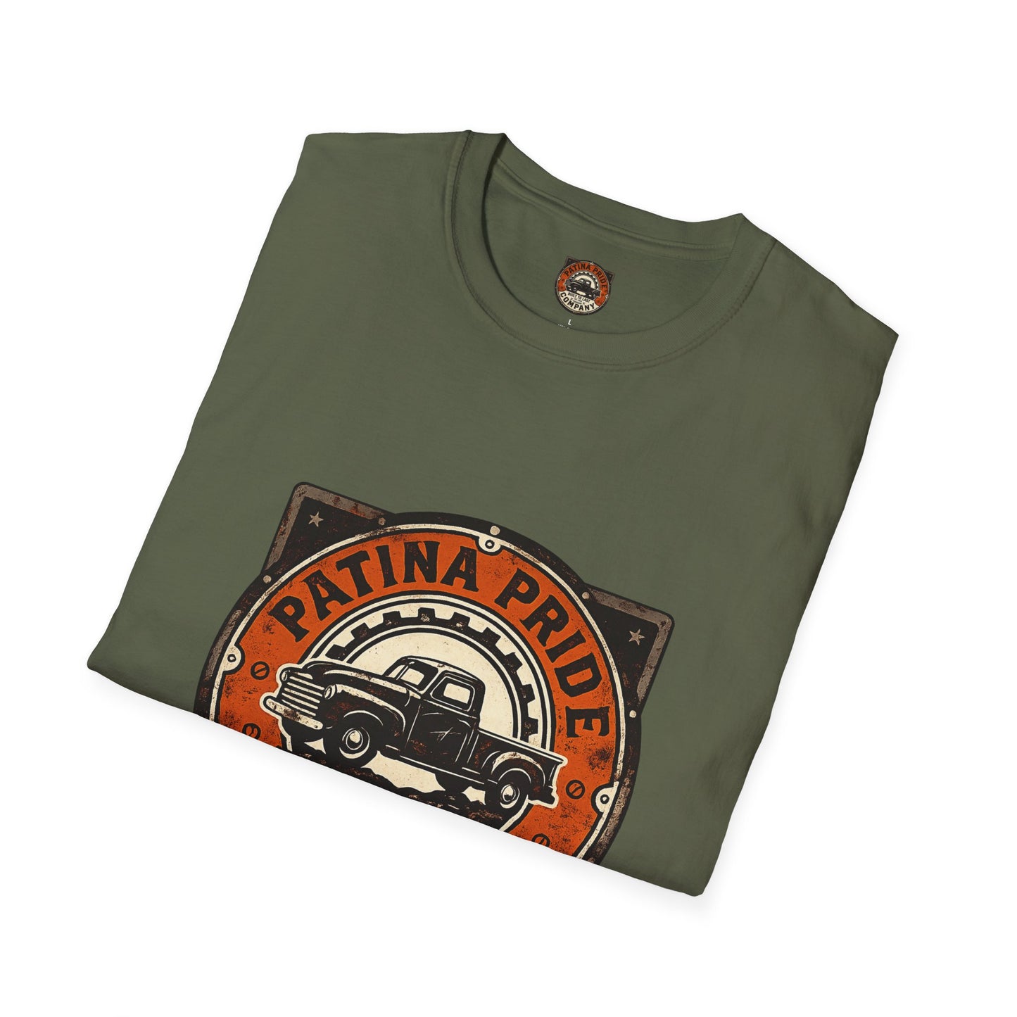 Patina Pride Vintage Truck T-Shirt — "Built to Last" Retro Auto Graphic Tee
