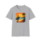 Sunset Surfer on Beach T-Shirt