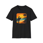 Sunset Surfer on Beach T-Shirt