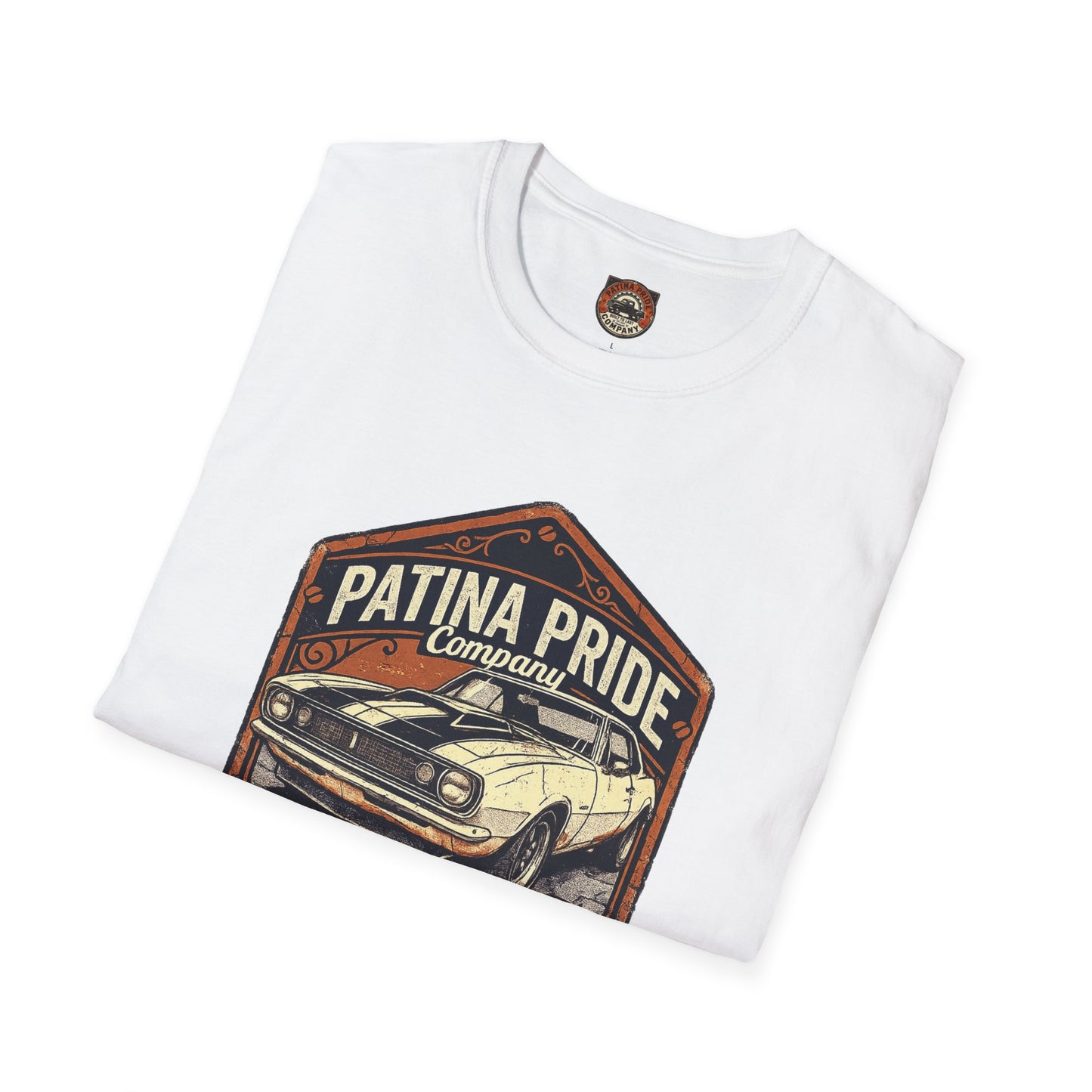 Vintage Patina Pride Car Tee — “Built Not Bought” Classic Muscle Shirt