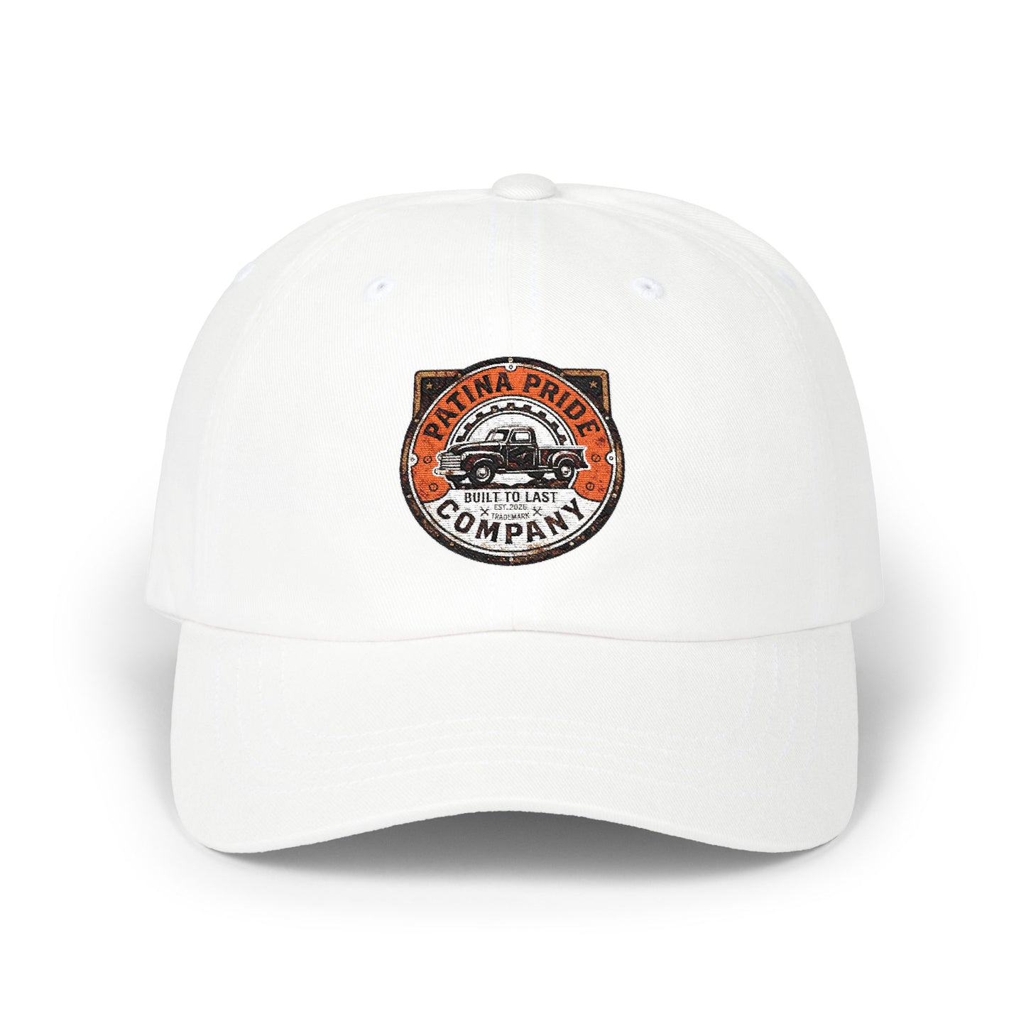 Vintage Surf Co. Embroidered Dad Cap — Surfboard Logo Baseball Hat