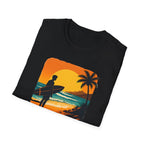 Sunset Surfer on Beach T-Shirt
