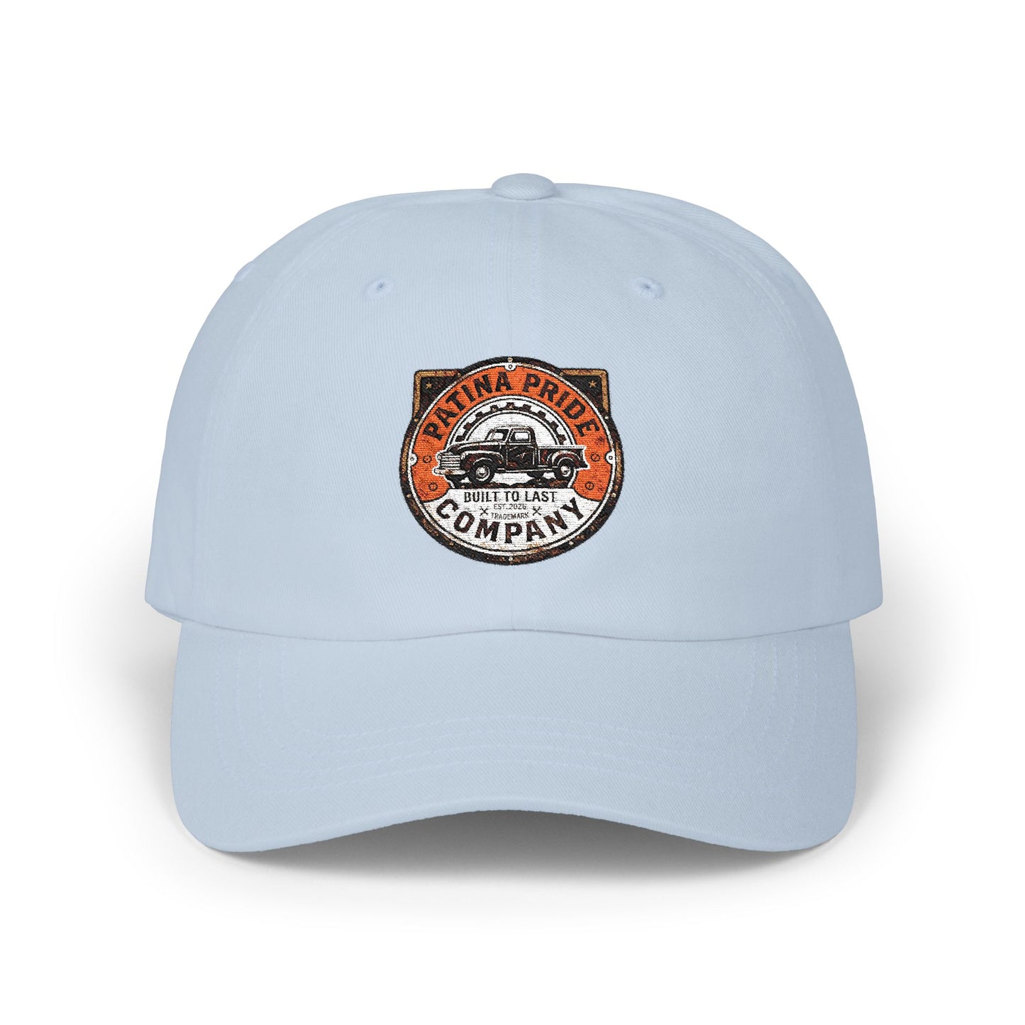 Vintage Surf Co. Embroidered Dad Cap — Surfboard Logo Baseball Hat