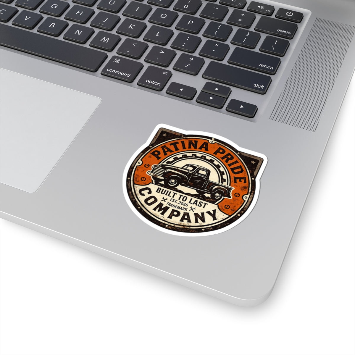 Patina Pride Company Vintage Truck Sticker — "Built to Last" Kiss-Cut Decal