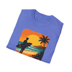 Sunset Surfer on Beach T-Shirt