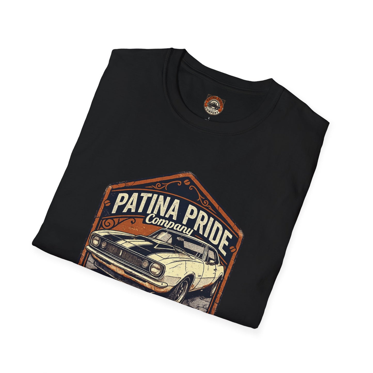 Vintage Patina Pride Car Tee — “Built Not Bought” Classic Muscle Shirt