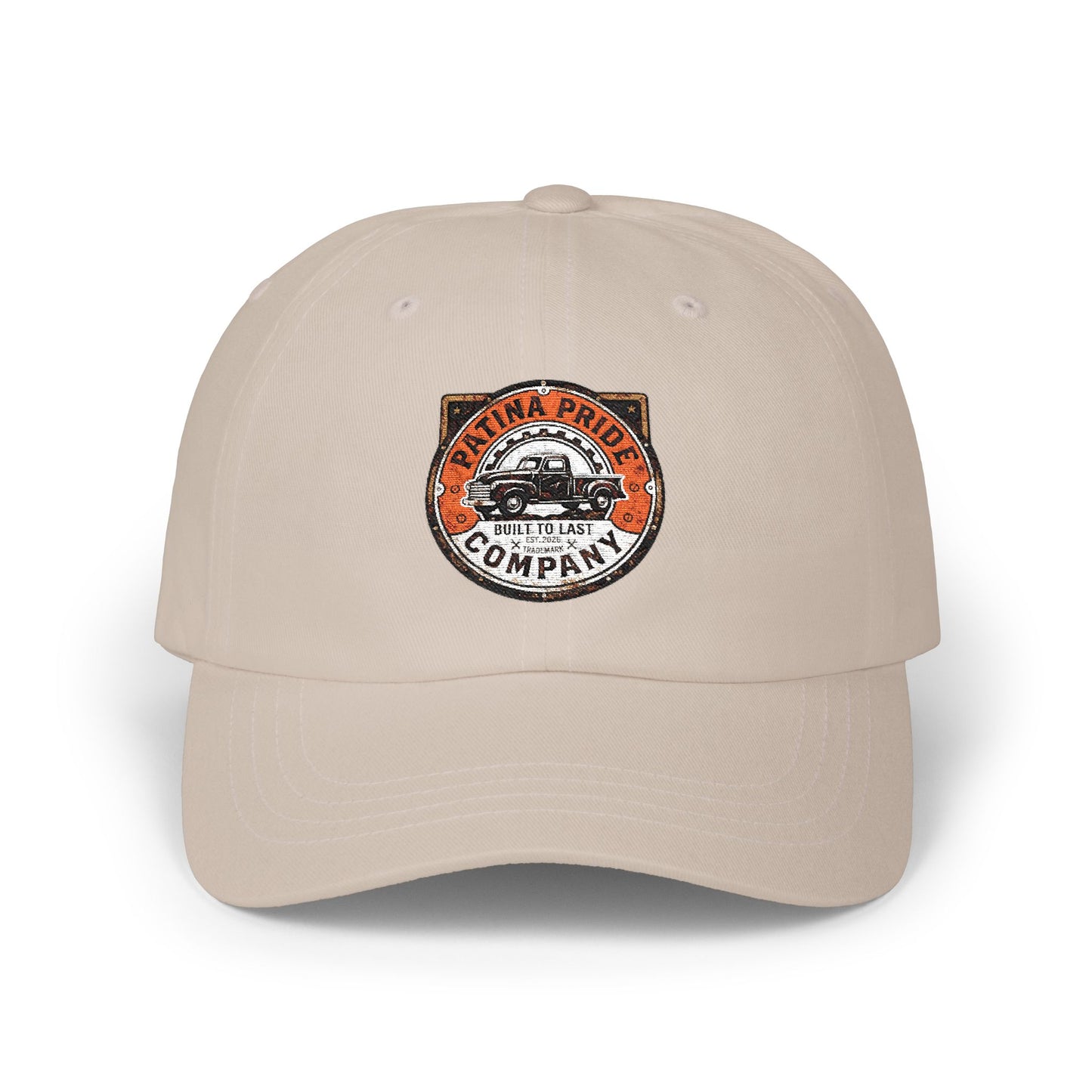 Vintage Surf Co. Embroidered Dad Cap — Surfboard Logo Baseball Hat