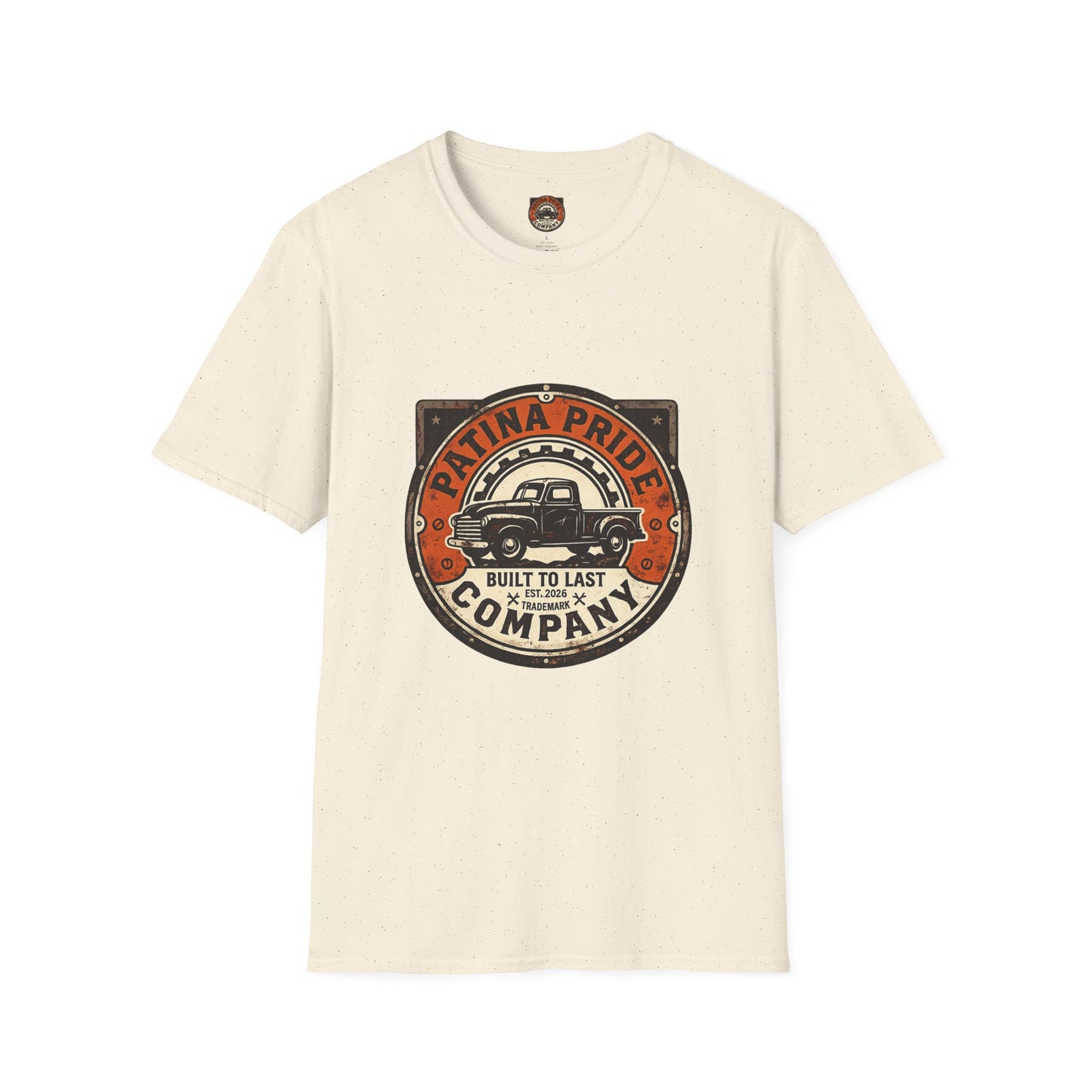 Patina Pride Vintage Truck T-Shirt — "Built to Last" Retro Auto Graphic Tee