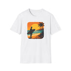 Sunset Surfer on Beach T-Shirt