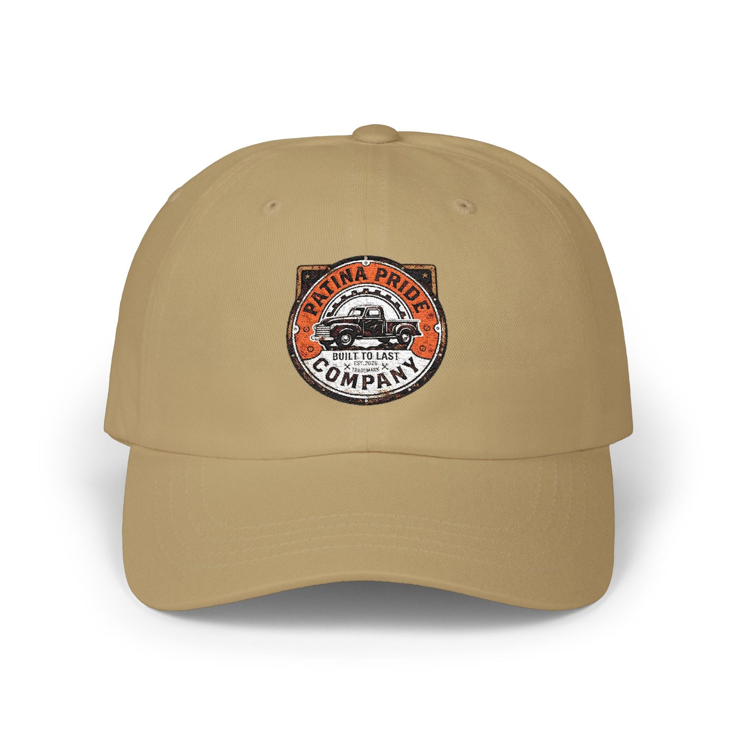 Vintage Surf Co. Embroidered Dad Cap — Surfboard Logo Baseball Hat