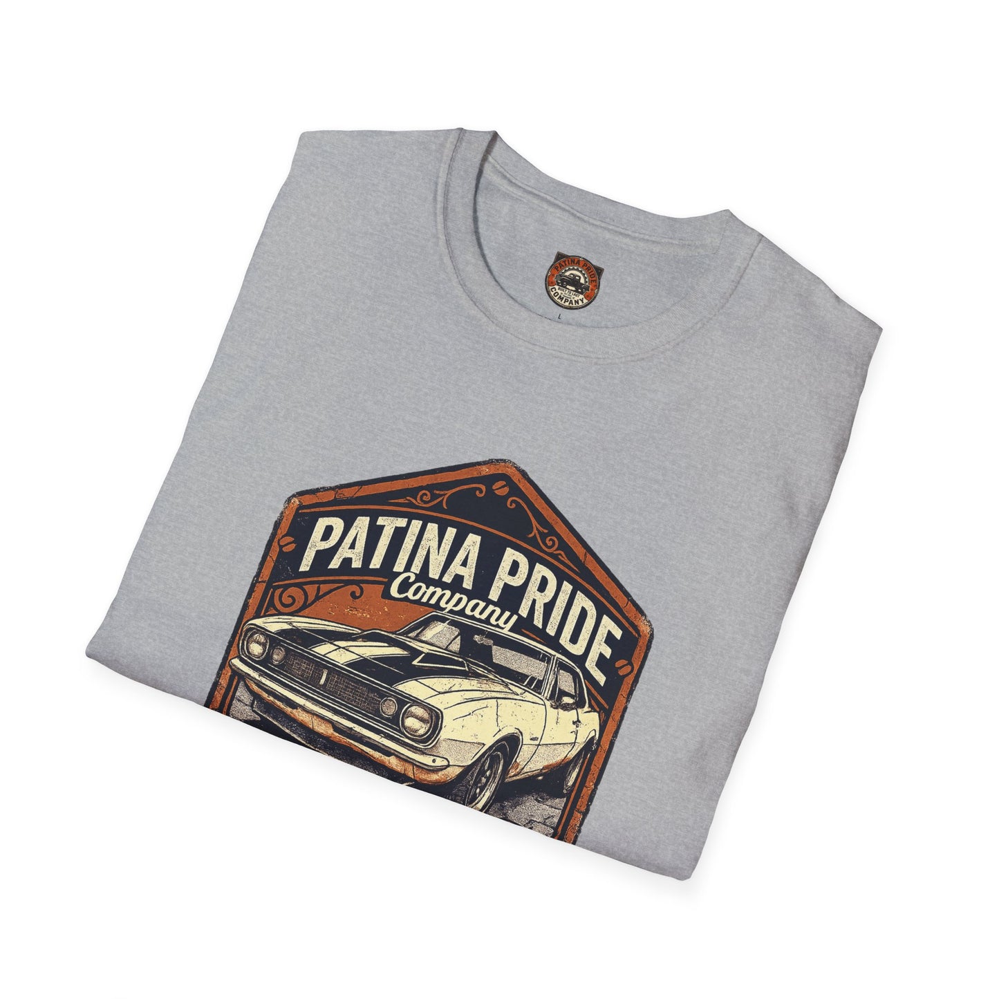 Vintage Patina Pride Car Tee — “Built Not Bought” Classic Muscle Shirt