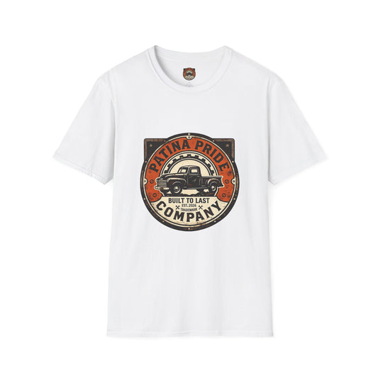 Patina Pride Vintage Truck T-Shirt — "Built to Last" Retro Auto Graphic Tee